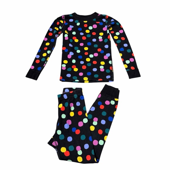 Hanna Andersson Other - Hanna Andersson Youth Pajamas | Black with Multicolor Dots | Size 6-7